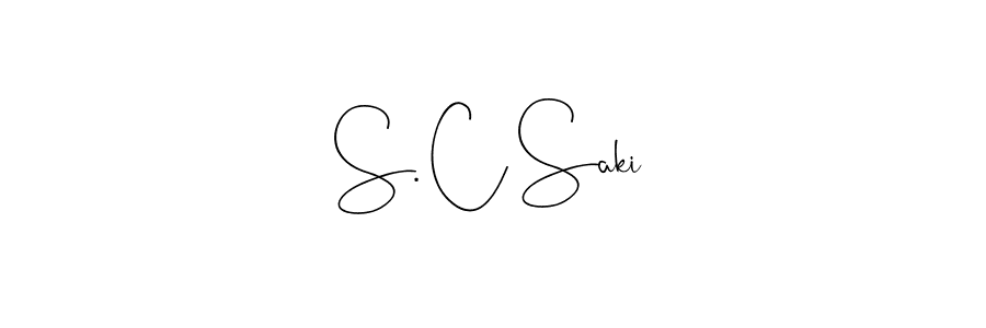 You should practise on your own different ways (Andilay-7BmLP) to write your name (S. C Saki) in signature. don't let someone else do it for you. S. C Saki signature style 4 images and pictures png