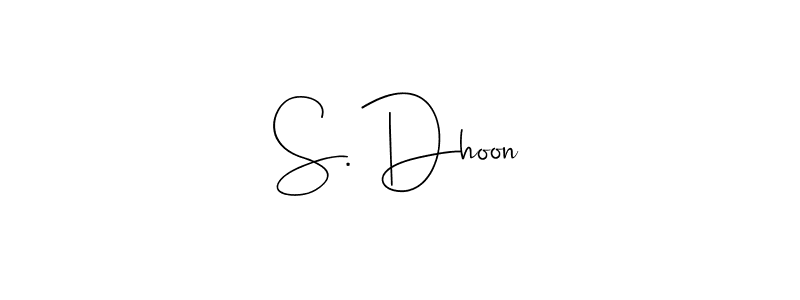 You can use this online signature creator to create a handwritten signature for the name S. Dhoon. This is the best online autograph maker. S. Dhoon signature style 4 images and pictures png