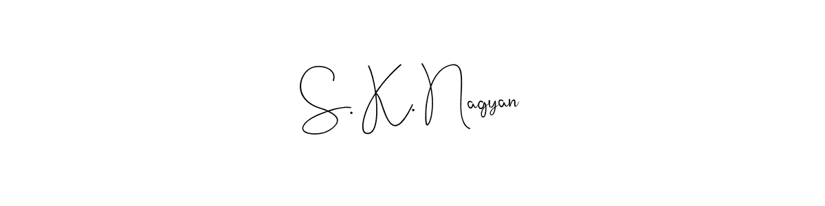 This is the best signature style for the S. K. Nagyan name. Also you like these signature font (Andilay-7BmLP). Mix name signature. S. K. Nagyan signature style 4 images and pictures png