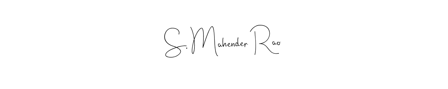if you are searching for the best signature style for your name S. Mahender Rao. so please give up your signature search. here we have designed multiple signature styles  using Andilay-7BmLP. S. Mahender Rao signature style 4 images and pictures png