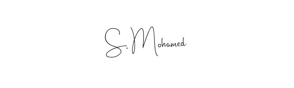 The best way (Andilay-7BmLP) to make a short signature is to pick only two or three words in your name. The name S. Mohamed include a total of six letters. For converting this name. S. Mohamed signature style 4 images and pictures png