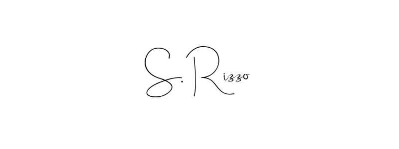 Also You can easily find your signature by using the search form. We will create S. Rizzo name handwritten signature images for you free of cost using Andilay-7BmLP sign style. S. Rizzo signature style 4 images and pictures png