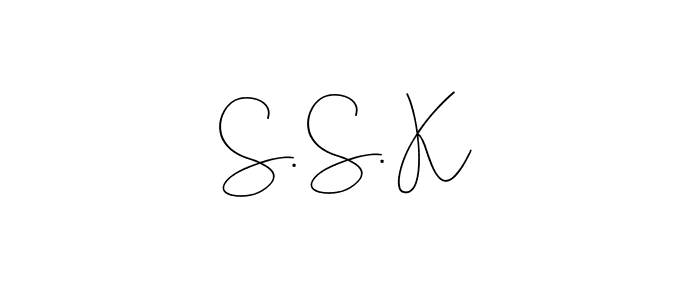 The best way (Andilay-7BmLP) to make a short signature is to pick only two or three words in your name. The name S. S. K include a total of six letters. For converting this name. S. S. K signature style 4 images and pictures png