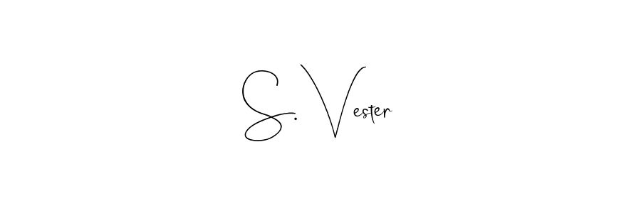 Use a signature maker to create a handwritten signature online. With this signature software, you can design (Andilay-7BmLP) your own signature for name S. Vester. S. Vester signature style 4 images and pictures png