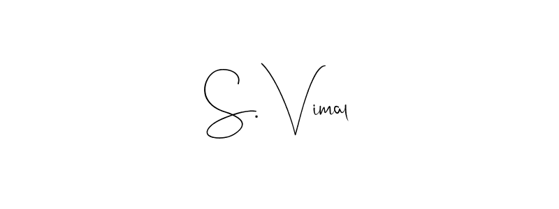 Also You can easily find your signature by using the search form. We will create S. Vimal name handwritten signature images for you free of cost using Andilay-7BmLP sign style. S. Vimal signature style 4 images and pictures png