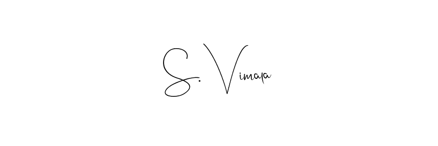 The best way (Andilay-7BmLP) to make a short signature is to pick only two or three words in your name. The name S. Vimala include a total of six letters. For converting this name. S. Vimala signature style 4 images and pictures png