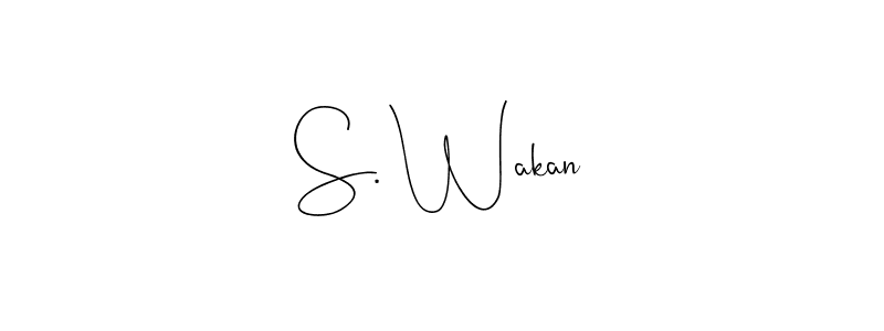 You can use this online signature creator to create a handwritten signature for the name S. Wakan. This is the best online autograph maker. S. Wakan signature style 4 images and pictures png