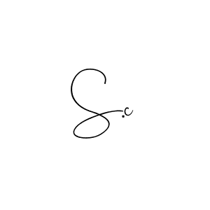 Make a beautiful signature design for name S.c. With this signature (Andilay-7BmLP) style, you can create a handwritten signature for free. S.c signature style 4 images and pictures png