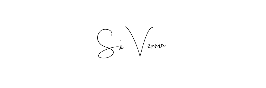 S.k Verma stylish signature style. Best Handwritten Sign (Andilay-7BmLP) for my name. Handwritten Signature Collection Ideas for my name S.k Verma. S.k Verma signature style 4 images and pictures png