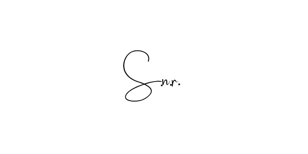 Make a beautiful signature design for name S.n.r.. Use this online signature maker to create a handwritten signature for free. S.n.r. signature style 4 images and pictures png