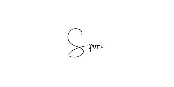 The best way (Andilay-7BmLP) to make a short signature is to pick only two or three words in your name. The name S.puri include a total of six letters. For converting this name. S.puri signature style 4 images and pictures png