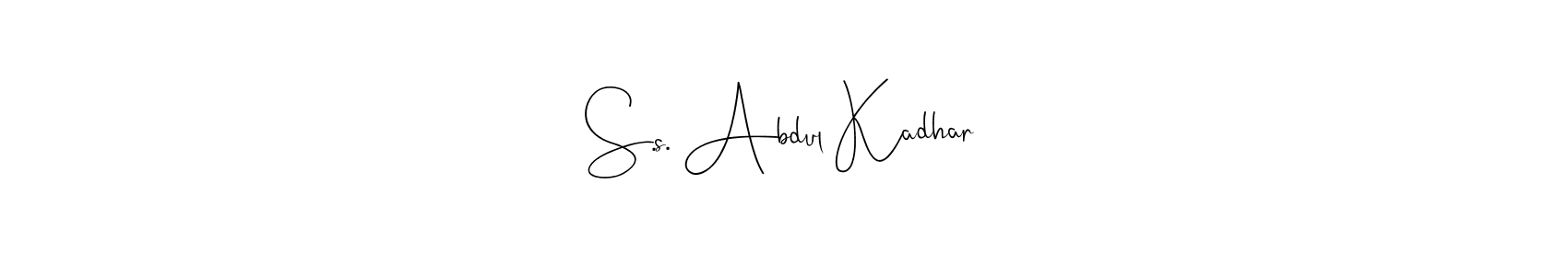 Make a short S.s. Abdul Kadhar signature style. Manage your documents anywhere anytime using Andilay-7BmLP. Create and add eSignatures, submit forms, share and send files easily. S.s. Abdul Kadhar signature style 4 images and pictures png