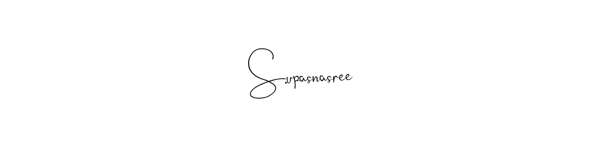 Design your own signature with our free online signature maker. With this signature software, you can create a handwritten (Andilay-7BmLP) signature for name S.upasnasree. S.upasnasree signature style 4 images and pictures png