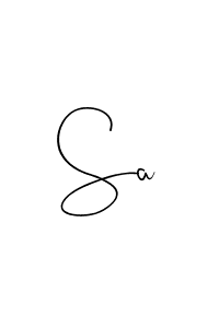 Create a beautiful signature design for name Sa. With this signature (Andilay-7BmLP) fonts, you can make a handwritten signature for free. Sa signature style 4 images and pictures png