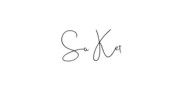 if you are searching for the best signature style for your name Sa Ket. so please give up your signature search. here we have designed multiple signature styles  using Andilay-7BmLP. Sa Ket signature style 4 images and pictures png