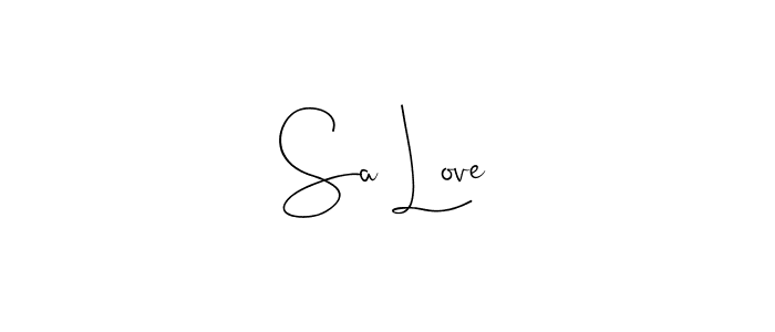 How to make Sa Love name signature. Use Andilay-7BmLP style for creating short signs online. This is the latest handwritten sign. Sa Love signature style 4 images and pictures png