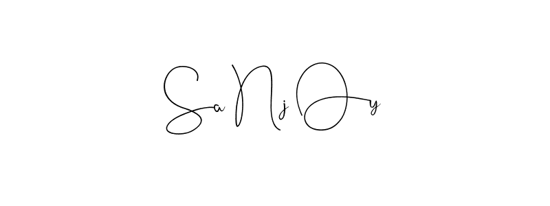 You should practise on your own different ways (Andilay-7BmLP) to write your name (Sa Nj Oy) in signature. don't let someone else do it for you. Sa Nj Oy signature style 4 images and pictures png