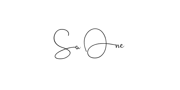 Design your own signature with our free online signature maker. With this signature software, you can create a handwritten (Andilay-7BmLP) signature for name Sa One. Sa One signature style 4 images and pictures png