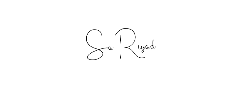 Make a beautiful signature design for name Sa Riyad. With this signature (Andilay-7BmLP) style, you can create a handwritten signature for free. Sa Riyad signature style 4 images and pictures png