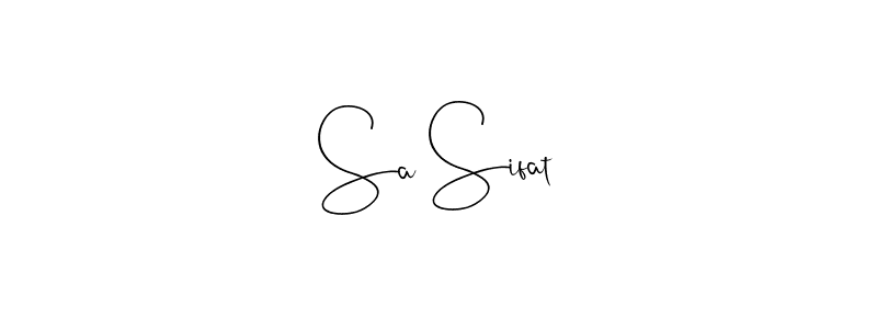 Design your own signature with our free online signature maker. With this signature software, you can create a handwritten (Andilay-7BmLP) signature for name Sa Sifat. Sa Sifat signature style 4 images and pictures png
