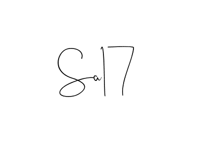 How to make Sa17 name signature. Use Andilay-7BmLP style for creating short signs online. This is the latest handwritten sign. Sa17 signature style 4 images and pictures png