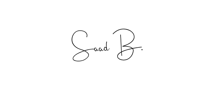 Similarly Andilay-7BmLP is the best handwritten signature design. Signature creator online .You can use it as an online autograph creator for name Saad B.. Saad B. signature style 4 images and pictures png