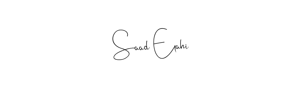 Use a signature maker to create a handwritten signature online. With this signature software, you can design (Andilay-7BmLP) your own signature for name Saad Elahi. Saad Elahi signature style 4 images and pictures png