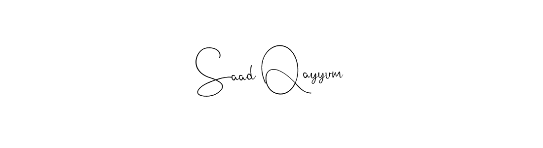 How to make Saad Qayyum name signature. Use Andilay-7BmLP style for creating short signs online. This is the latest handwritten sign. Saad Qayyum signature style 4 images and pictures png