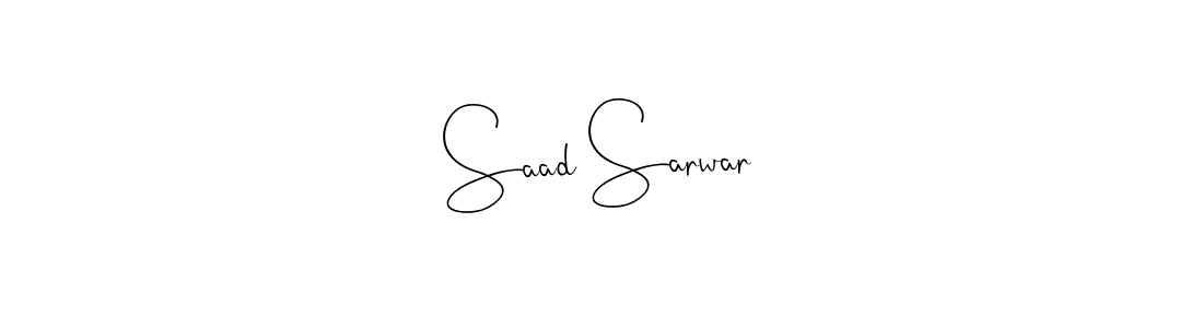 Use a signature maker to create a handwritten signature online. With this signature software, you can design (Andilay-7BmLP) your own signature for name Saad Sarwar. Saad Sarwar signature style 4 images and pictures png