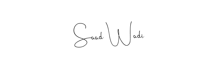 You can use this online signature creator to create a handwritten signature for the name Saad Wadi. This is the best online autograph maker. Saad Wadi signature style 4 images and pictures png