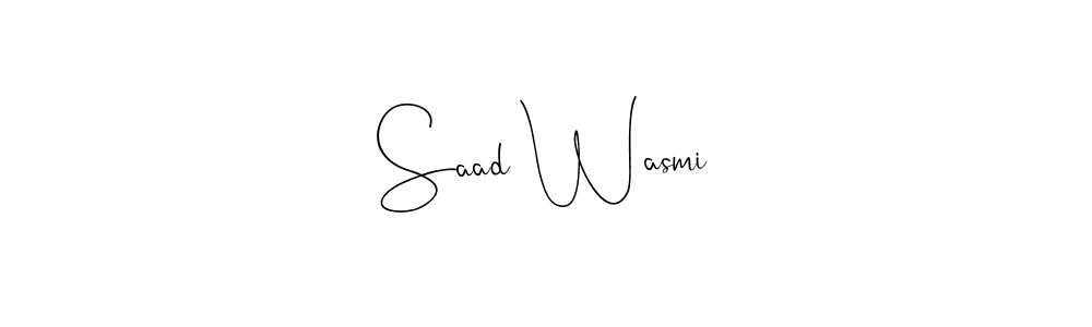Make a beautiful signature design for name Saad Wasmi. Use this online signature maker to create a handwritten signature for free. Saad Wasmi signature style 4 images and pictures png