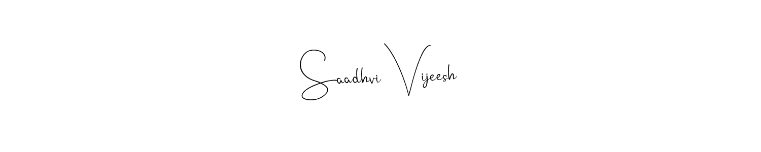 Make a beautiful signature design for name Saadhvi Vijeesh. Use this online signature maker to create a handwritten signature for free. Saadhvi Vijeesh signature style 4 images and pictures png