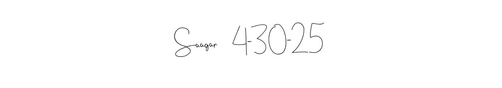 This is the best signature style for the Saagar    4-30-25 name. Also you like these signature font (Andilay-7BmLP). Mix name signature. Saagar    4-30-25 signature style 4 images and pictures png