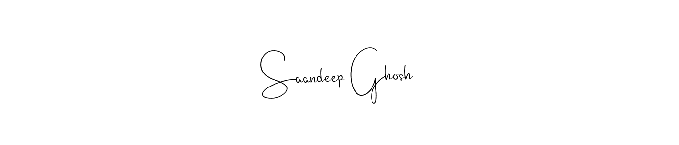 How to make Saandeep Ghosh name signature. Use Andilay-7BmLP style for creating short signs online. This is the latest handwritten sign. Saandeep Ghosh signature style 4 images and pictures png