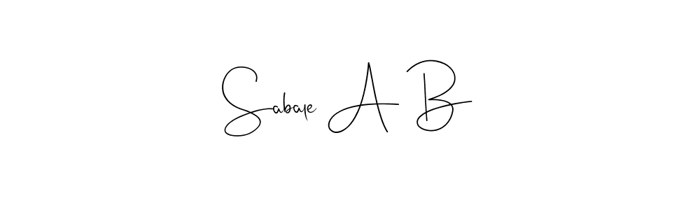 You should practise on your own different ways (Andilay-7BmLP) to write your name (Sabale A B) in signature. don't let someone else do it for you. Sabale A B signature style 4 images and pictures png