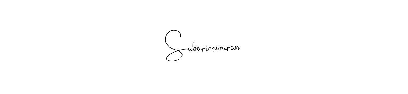 Make a beautiful signature design for name Sabarieswaran. With this signature (Andilay-7BmLP) style, you can create a handwritten signature for free. Sabarieswaran signature style 4 images and pictures png