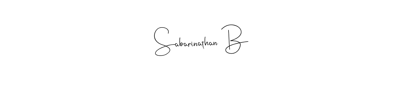 It looks lik you need a new signature style for name Sabarinathan B. Design unique handwritten (Andilay-7BmLP) signature with our free signature maker in just a few clicks. Sabarinathan B signature style 4 images and pictures png