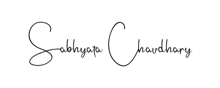 You should practise on your own different ways (Andilay-7BmLP) to write your name (Sabhyata Chaudhary) in signature. Don't let someone else do it for you. Sabhyata Chaudhary signature style 4 images and pictures png