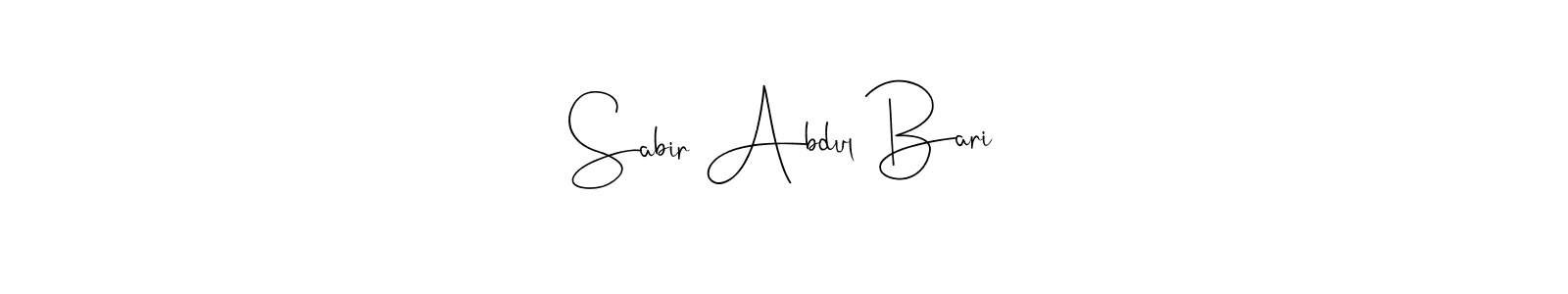 This is the best signature style for the Sabir Abdul Bari name. Also you like these signature font (Andilay-7BmLP). Mix name signature. Sabir Abdul Bari signature style 4 images and pictures png