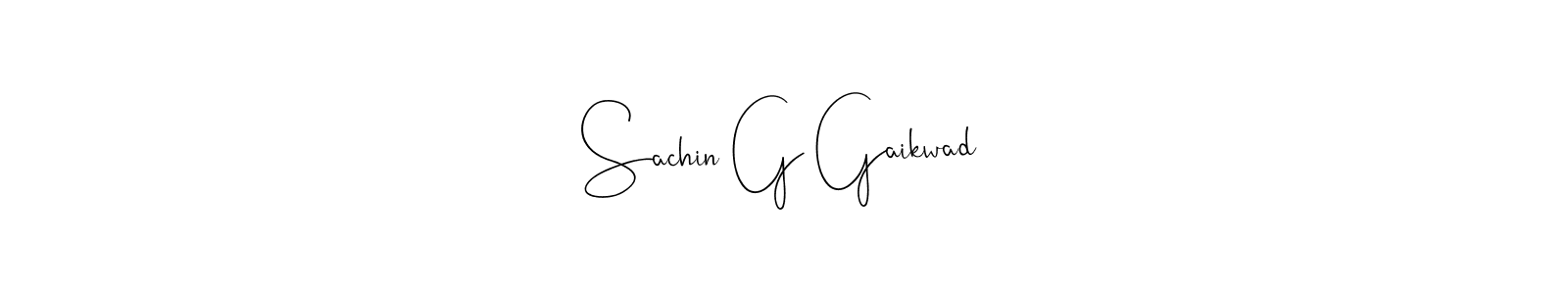 Create a beautiful signature design for name Sachin G Gaikwad. With this signature (Andilay-7BmLP) fonts, you can make a handwritten signature for free. Sachin G Gaikwad signature style 4 images and pictures png