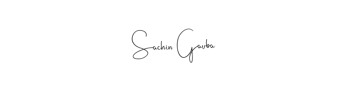 Use a signature maker to create a handwritten signature online. With this signature software, you can design (Andilay-7BmLP) your own signature for name Sachin Gauba. Sachin Gauba signature style 4 images and pictures png