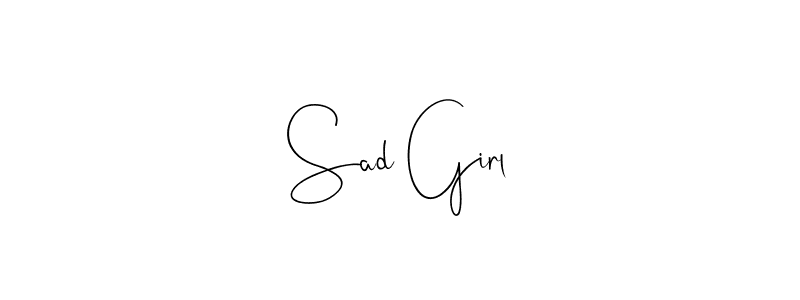 Use a signature maker to create a handwritten signature online. With this signature software, you can design (Andilay-7BmLP) your own signature for name Sad Girl. Sad Girl signature style 4 images and pictures png