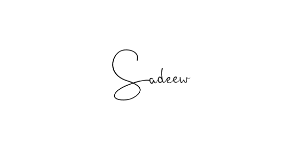 Design your own signature with our free online signature maker. With this signature software, you can create a handwritten (Andilay-7BmLP) signature for name Sadeew. Sadeew signature style 4 images and pictures png