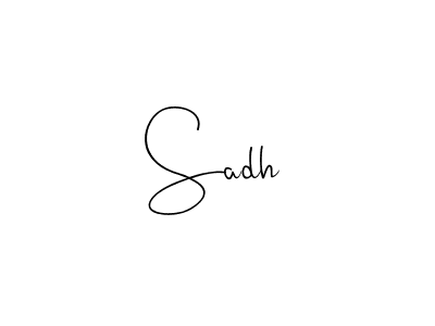 Use a signature maker to create a handwritten signature online. With this signature software, you can design (Andilay-7BmLP) your own signature for name Sadh. Sadh signature style 4 images and pictures png