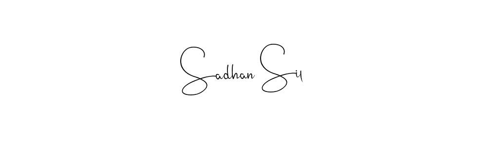 Andilay-7BmLP is a professional signature style that is perfect for those who want to add a touch of class to their signature. It is also a great choice for those who want to make their signature more unique. Get Sadhan Sil name to fancy signature for free. Sadhan Sil signature style 4 images and pictures png