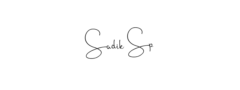 You should practise on your own different ways (Andilay-7BmLP) to write your name (Sadik Sp) in signature. don't let someone else do it for you. Sadik Sp signature style 4 images and pictures png