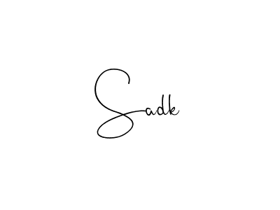 How to Draw Sadk signature style? Andilay-7BmLP is a latest design signature styles for name Sadk. Sadk signature style 4 images and pictures png