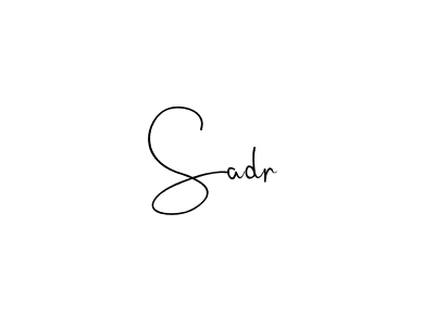 It looks lik you need a new signature style for name Sadr. Design unique handwritten (Andilay-7BmLP) signature with our free signature maker in just a few clicks. Sadr signature style 4 images and pictures png