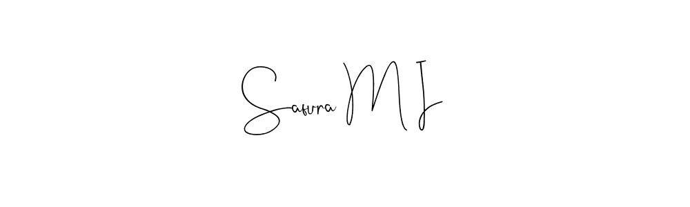 if you are searching for the best signature style for your name Safura M I. so please give up your signature search. here we have designed multiple signature styles  using Andilay-7BmLP. Safura M I signature style 4 images and pictures png