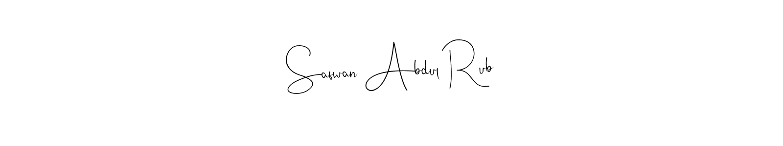 Create a beautiful signature design for name Safwan Abdul Rub. With this signature (Andilay-7BmLP) fonts, you can make a handwritten signature for free. Safwan Abdul Rub signature style 4 images and pictures png